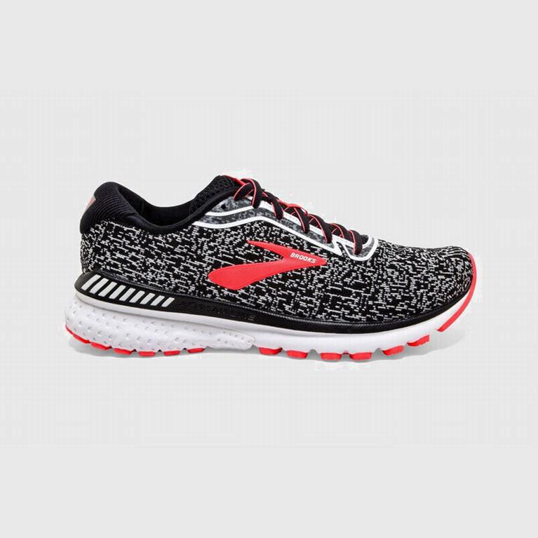 Brooks Women's Adrenaline Gts 20 Road Running Shoes Singapore - Black/White/Coral (97238-DIOG)